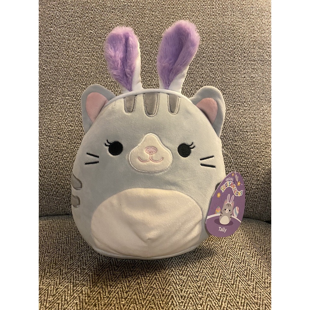 Squishmallows‎ Tally Grey Gray Cat Easter New 8"